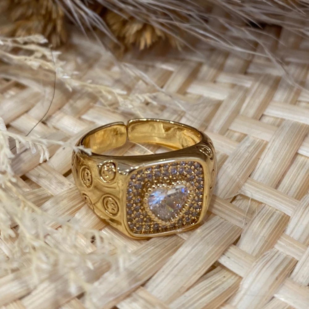 18K Gold Plated Adjustable Ring